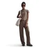 Nike T-Shirt Femme W Nsw Nk Chll Knt Md Crp Marron - NIKE