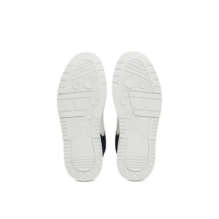 Tommy Jeans – Les baskets Brooklyn en daim à texture mixte – Bleu Marine Blanc - TOMMY JEANS