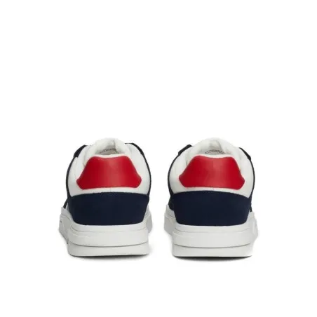 Tommy Jeans – Les baskets Brooklyn en daim à texture mixte – Bleu Marine Blanc - TOMMY JEANS