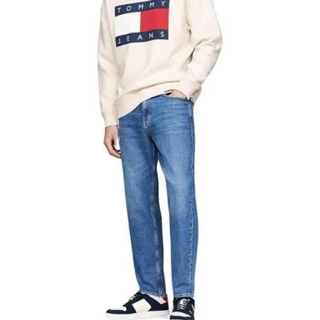 Tommy Jeans – Les baskets Brooklyn en daim à texture mixte – Bleu Marine Blanc - TOMMY JEANS