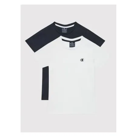 Champion -Crewneck T-Shirt Noir Blanc - CHAMPION