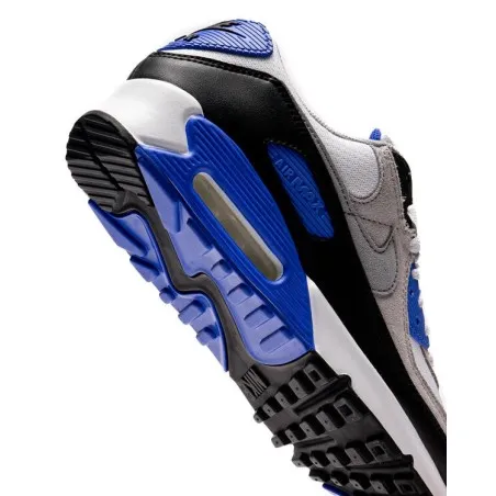Nike Air Max 90 Hyper Royal BLANC/GRIS PARTICULES-GRIS FUM CLAIR-NOIR - NIKE