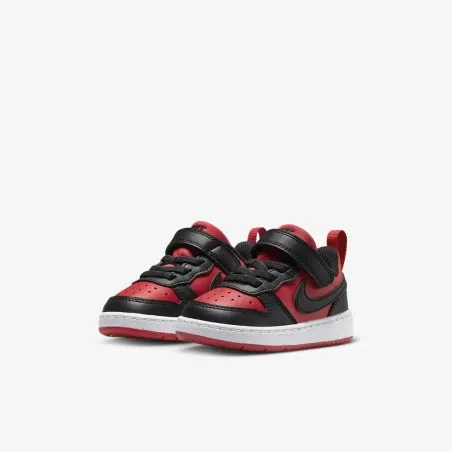 Nike Enfant COURT BOROUGH BASSE RECRAFT Rouge Noir - NIKE