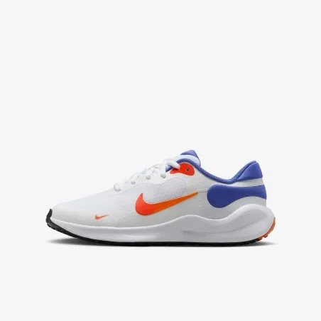 Nike REVOLUTION 7 (GS) Bleu Blanc Orange - NIKE