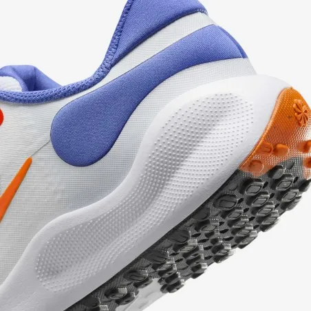 Nike REVOLUTION 7 (GS) Bleu Blanc Orange - NIKE