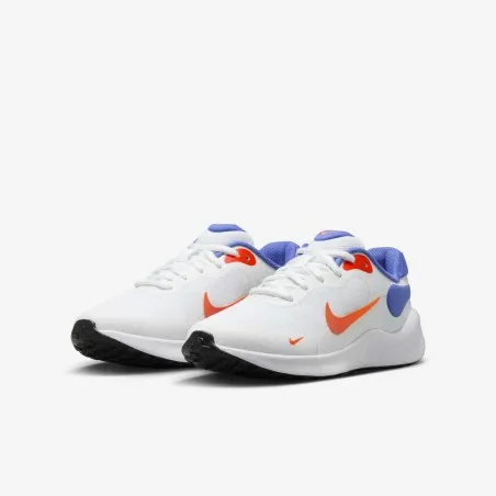 Nike REVOLUTION 7 (GS) Bleu Blanc Orange - NIKE