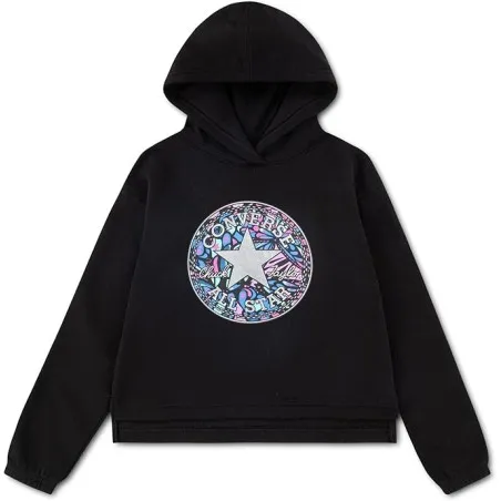 Converse Sweat Capuche Pour Filles, Imprim, Avec Patch Chuck Noir 4CD269023 - CONVERSE
