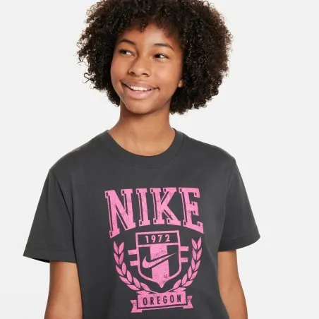 Nike Enfant T-Shirt Fille Nike Trend Bf Gris Rose FZ4724060 - NIKE