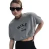 Nike Haut Court Col Rond En Molleton Gris HJ0224091 - NIKE
