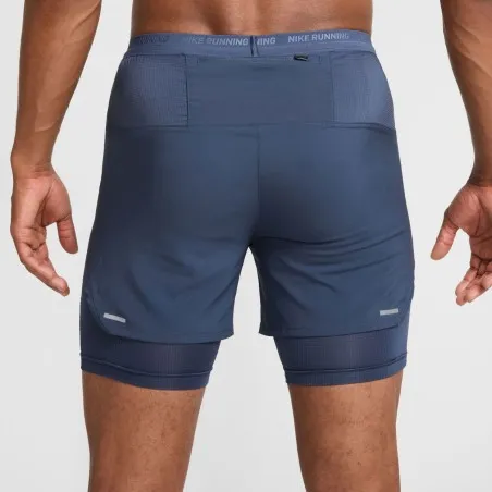 Nike Short Hybride Dri-Fit Stride 5 Bleu DM4757437 - NIKE