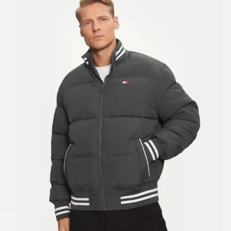 Tommy Jeans Blouson Aviateur Tommy Dm0dm19640-Pub Gris DM0DM19640PUB - TOMMY JEANS