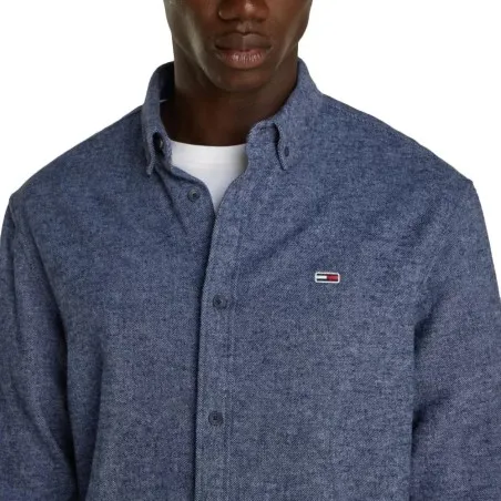 Tommy Jeans Chemise En Flanelle Grindle Coupe Classique Pour Homme Bleu Denim DM0DM20460C1G - TOMMY JEANS