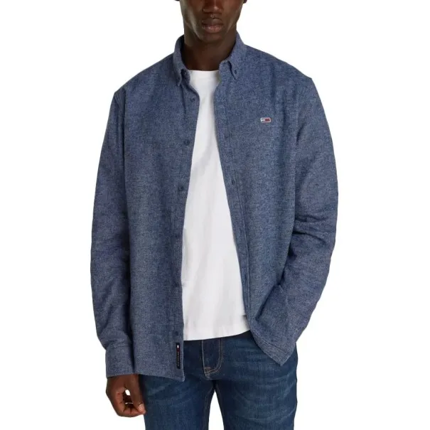 Tommy Jeans Chemise En Flanelle Grindle Coupe Classique Pour Homme Bleu Denim DM0DM20460C1G - TOMMY JEANS
