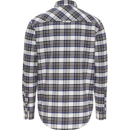 Tommy Jeans Chemise Homme Th Tjm Reg Oxford Noir A Carreaux DM0DM19648YBR - TOMMY JEANS