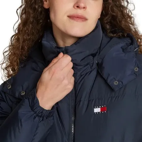 Tommy Jeans Manteau Dhiver Alaska Puffer Femmes Bleu Fonc DW0DW18609C1G - TOMMY JEANS