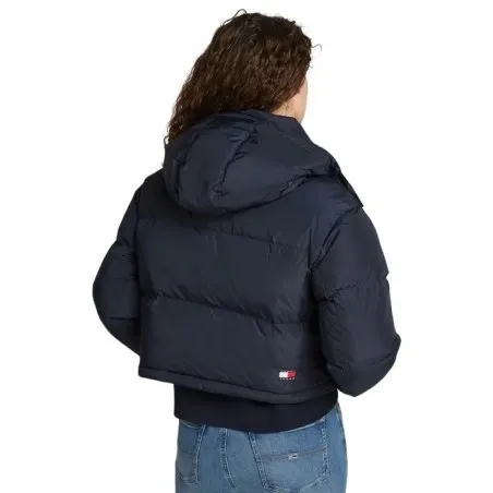 Tommy Jeans Manteau Dhiver Alaska Puffer Femmes Bleu Fonc DW0DW18609C1G - TOMMY JEANS