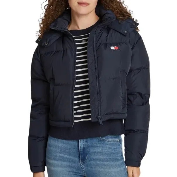 Tommy Jeans Manteau Dhiver Alaska Puffer Femmes Bleu Fonc DW0DW18609C1G - TOMMY JEANS