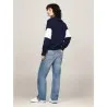 Tommy Jeans Pull Drapeau Rugby Bleu Marine DW0DW18677C1G - TOMMY JEANS