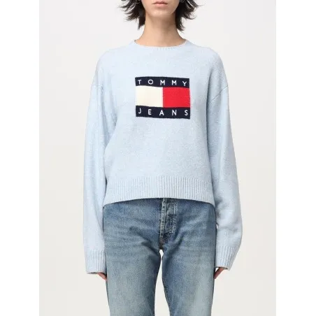 Tommy Jeans Pull Femme Tommy Jeans Bleu Azul DW0DW18681DSC - TOMMY JEANS