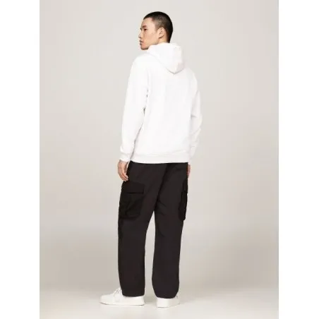 Tommy Jeans Sweat Capuche Badge Rgulier Blanc DM0DM17988PE9 - TOMMY JEANS
