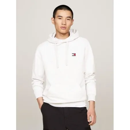 Tommy Jeans Sweat Capuche Badge Rgulier Blanc DM0DM17988PE9 - TOMMY JEANS