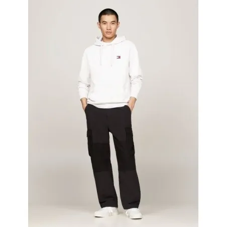 Tommy Jeans Sweat Capuche Badge Rgulier Blanc DM0DM17988PE9 - TOMMY JEANS