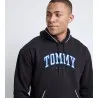 Tommy Jeans Sweat Capuche Avec Logo Et Manches Tombantes Blanc Noir DM0DM19760BDS - TOMMY JEANS