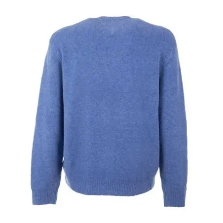 Tommy Jeans Tjm Regular Melange Flag Blue Jersey DM0DM19442C8T - TOMMY JEANS