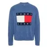 Tommy Jeans Tjm Regular Melange Flag Blue Jersey DM0DM19442C8T - TOMMY JEANS