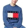 Tommy Jeans Tjm Regular Melange Flag Blue Jersey DM0DM19442C8T - TOMMY JEANS