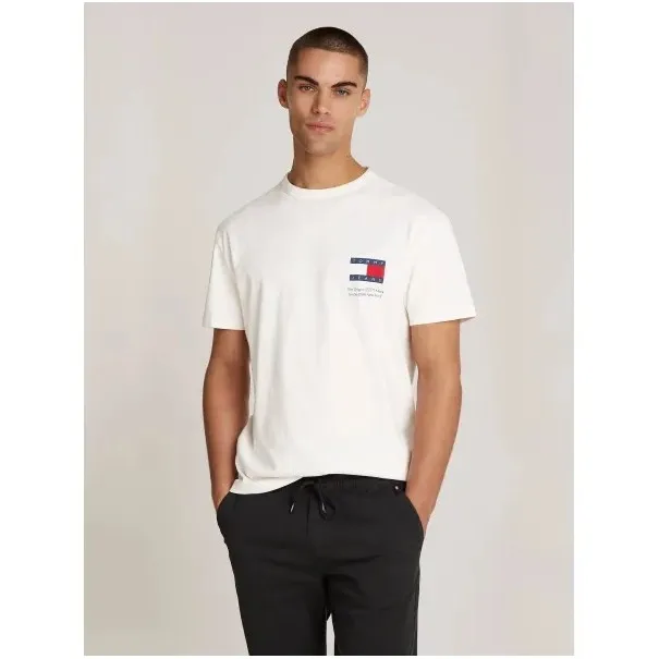 Tommy Jeans T-Shirt Coupe Rgulire Blanc DM0DM19686YBH - TOMMY JEANS