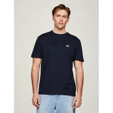 Tommy Jeans T-Shirt Lger Badge Coupe Classique Marine DM0DM19735C1G - TOMMY JEANS
