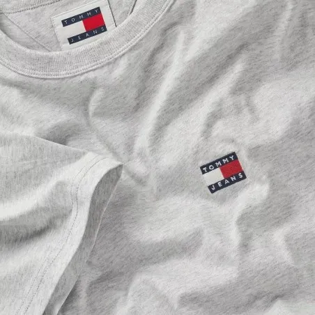 Tommy Jeans T-Shirt Lger Badge Gris DM0DM19735PJ4 - TOMMY JEANS