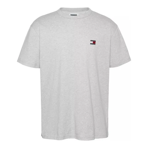 Tommy Jeans T-Shirt Lger Badge Gris DM0DM19735PJ4 - TOMMY JEANS