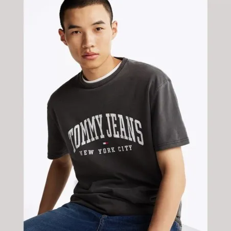 Tommy Jeans T-Shirt Tommy Gris DM0DM19699BDS - TOMMY HILFIGER