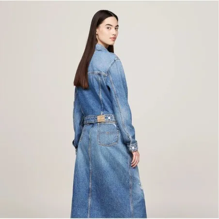 Tommy Jeans Veste En Jean Courte Et Ajuste Bleu DW0DW196331A5 - TOMMY JEANS