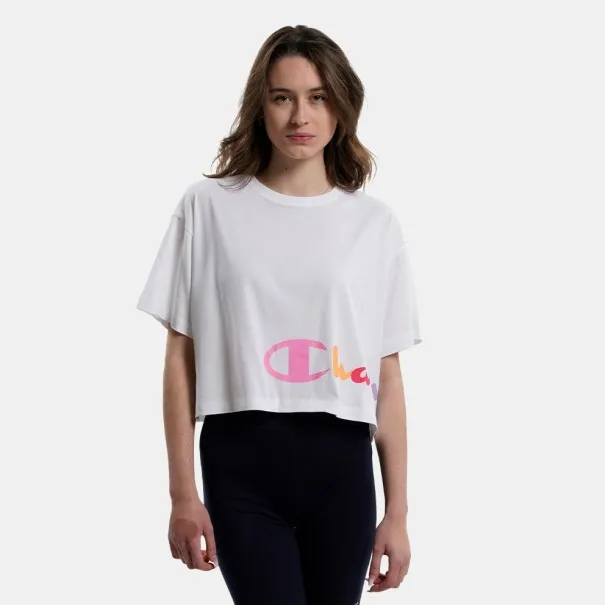 T-Shirt Court Col Rond Champion Pour Femme Blanc 116113WW001 - CHAMPION