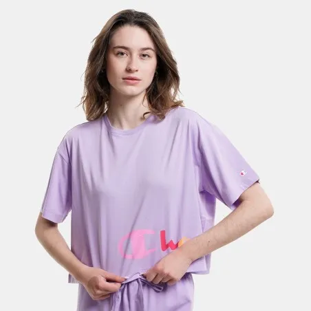 T-Shirt Court Col Rond Champion Pour Femme Violet 116113VS022 - CHAMPION