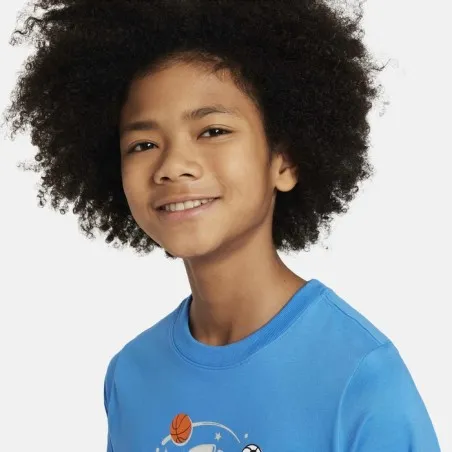 T-Shirt Pour Enfants Nike Bleu Photo Clair FN9614435 - NIKE