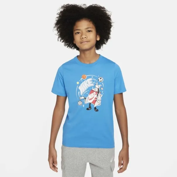 T-Shirt Pour Enfants Nike Bleu Photo Clair FN9614435 - NIKE