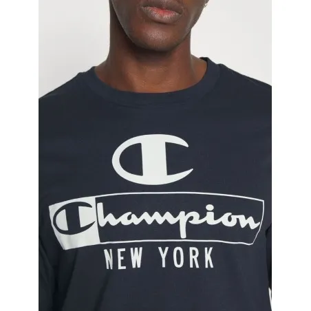 T-Shirt Ras Du Cou Manches Longues Bleu Marine 217998BS501 - CHAMPION