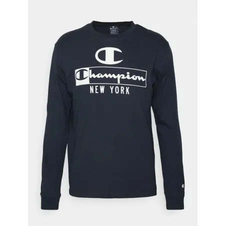 T-Shirt Ras Du Cou Manches Longues Bleu Marine 217998BS501 - CHAMPION
