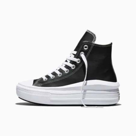 Converse – Chuck Taylor All Star Move Plateforme Cuir Noir - CONVERSE
