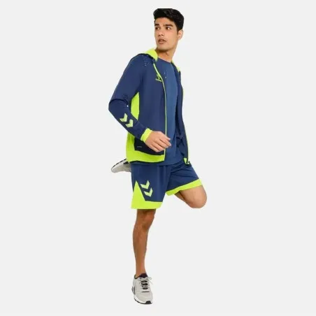 VESTE Homme Hmllead Zip Poly - Bleu/Vert - hummel