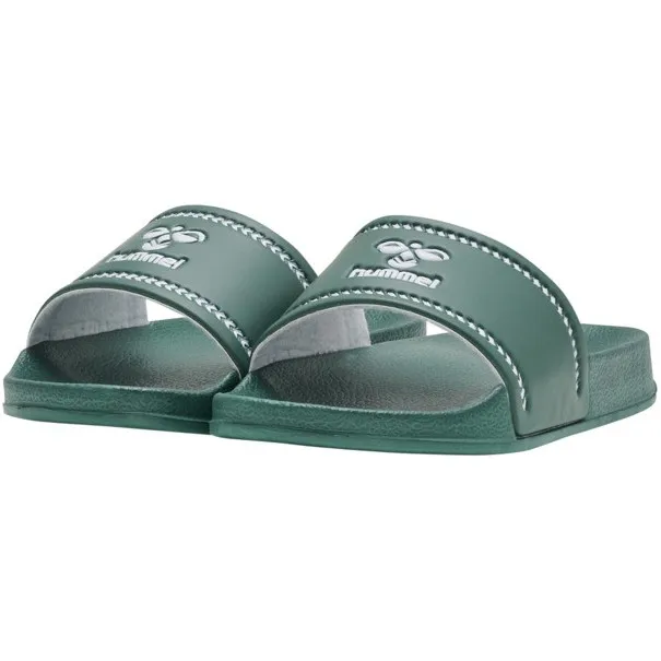 Claquette enfant Pool Slide Jr - Vert - hummel