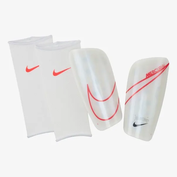 Protège tibia NIKE Mercurial Lite Guard blanc-rouge SP2120105 - NIKE