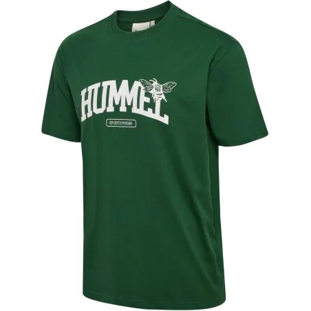 T-shirt Loose Tee S/s University  - Vert - hummel