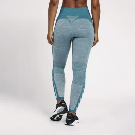 Legging femme Clea Seamless Mid - Bleu - hummel