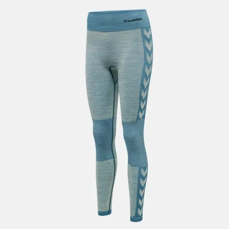 Legging femme Clea Seamless Mid - Bleu - hummel