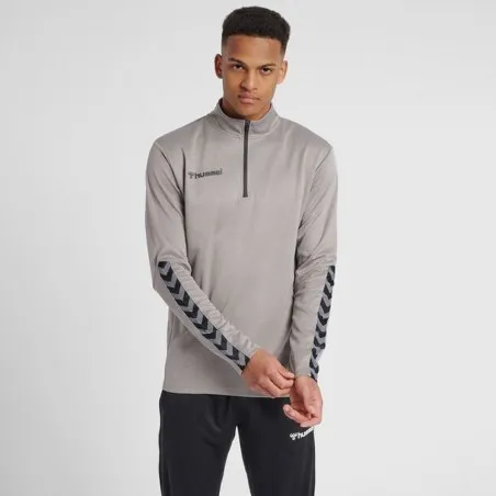 Sweatshirt Homme Authentic Zip - Gris - hummel